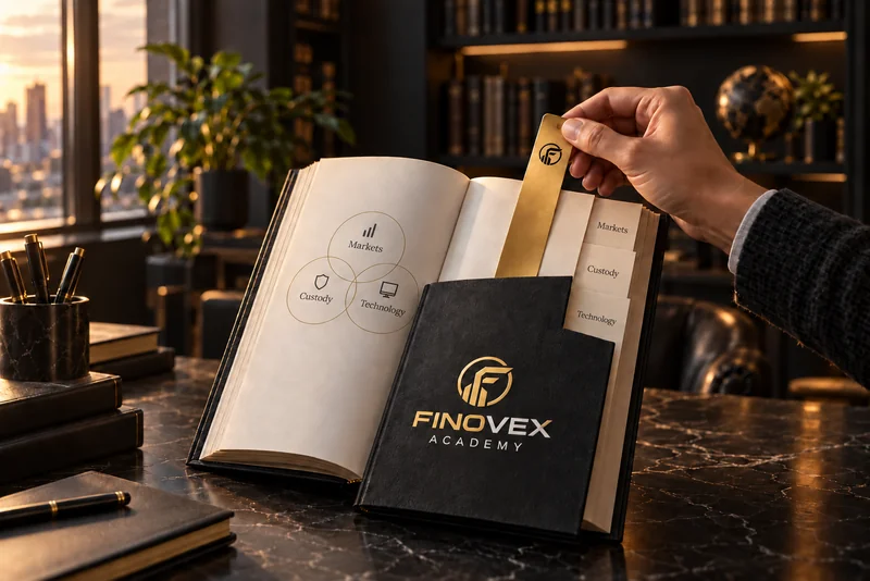 A hand choosing a gold bookmark among the pages of a black-covered book.